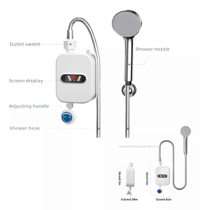 Calentador de agua eléctrico instantáneo de 3500W